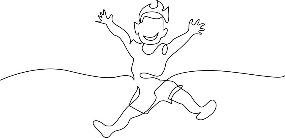 Child playing in snow Vector Stock Illustration