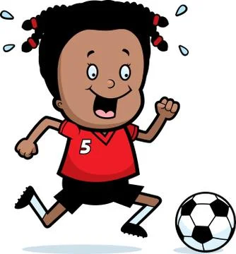 Child playing soccer Stock Illustration
