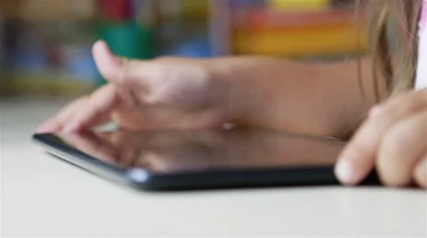 Child playing with tablet. Stock Footage 64658983
