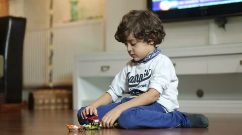 Child playing with toys Stock Footage 44393265