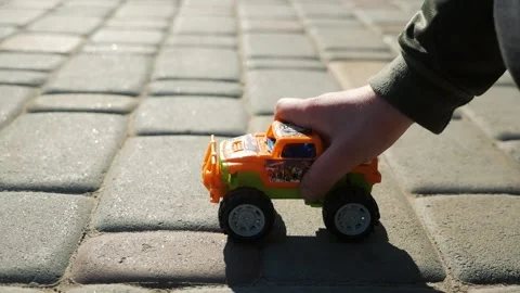 The child is playing with a typewriter Stock-Footage 135584110