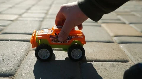 The child is playing with a typewriter 스톡 동영상 135584151