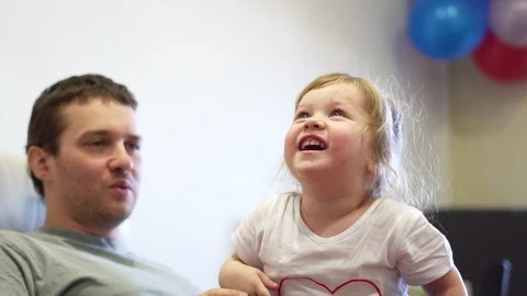 A child plays with a ball Video stock 104950484