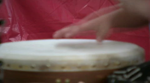Child plays drums Stock Footage 97495