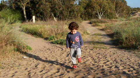 Child plays in the park Stock-Footage 22514810