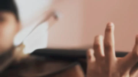 Child plays on a violin. close-up Stock Footage 66299867