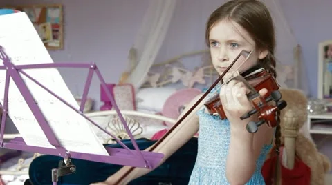Child plays violin Stock-Footage 22667306