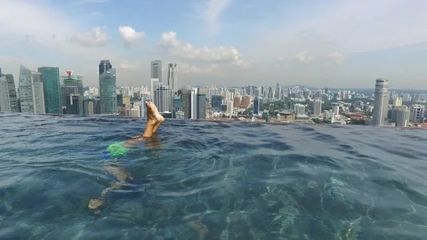 Child in a pool Stock Footage 102099842