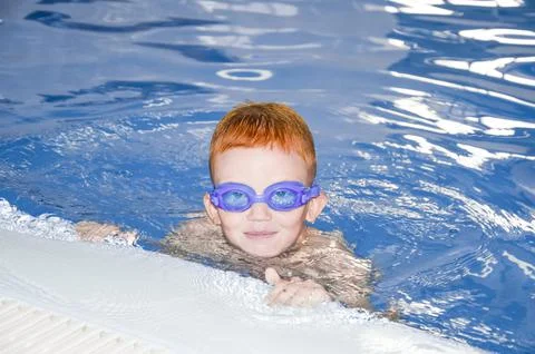 A child in the pool Stock Photos