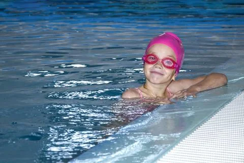 A child in the pool Stock Photos
