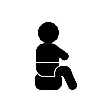 Child poops in the pot icon. Element of baby pictogram icon Stock Illustration