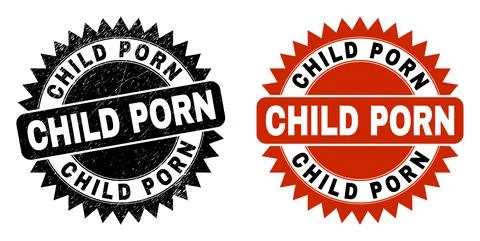 CHILD PORN Black Rosette Watermark with Unclean Surface ~ Clip  