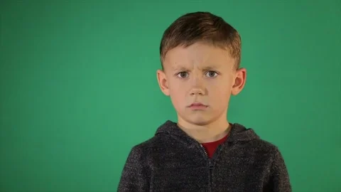 Child portrait, boy looks at the camera Stock-Footage 84881242