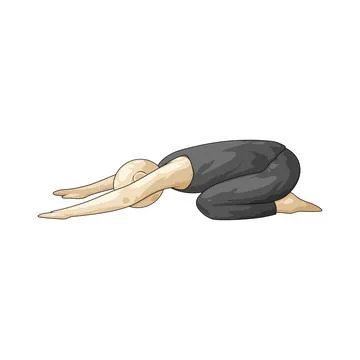 Child pose illustration Stock Illustration