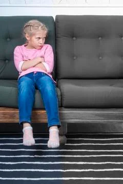 Child with pouting lips Stock Photos