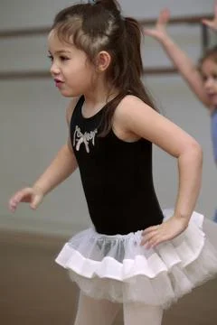 Child Practices Ballet Stock Photos