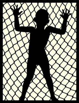 Child in Prison Stock-Illustration