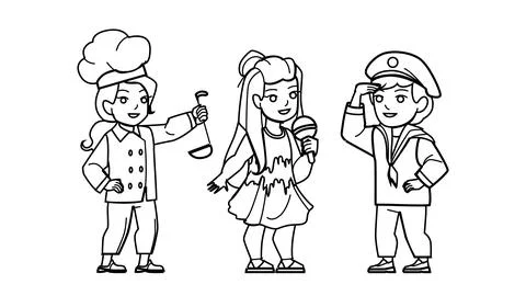 Child profession vector Stock Illustration