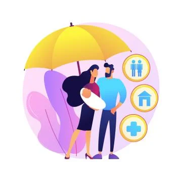 Child protection abstract concept vector illustration. イラスト素材