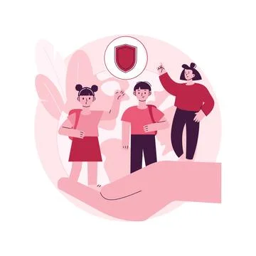 Child protection abstract concept vector illustration. イラスト素材