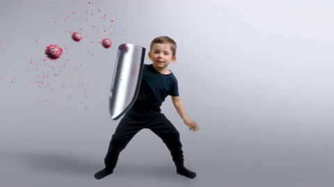 Child protection from virus Stock Footage 147068699