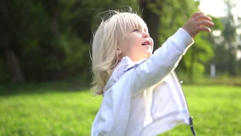 Child pull hands up Stock Footage 84576099