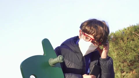 Child putting on a mask  Stock Footage 171174963