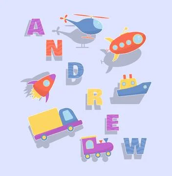 Child puzzle with different type transport. Children cute object Illustrazione stock