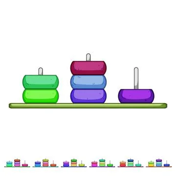 Child pyramid toy cartoon vector graphic Stock Illustration