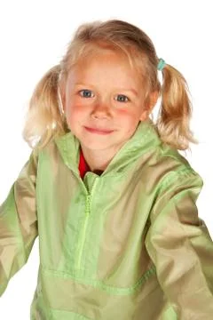 Child in rain coat Stock Photos