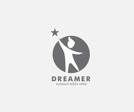 Child Reaching Star logo vector, Education logo designs template, design co.. Stock Illustration