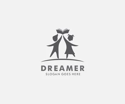 Child Reaching Star logo vector, Education logo designs template, design co.. Stock Illustration