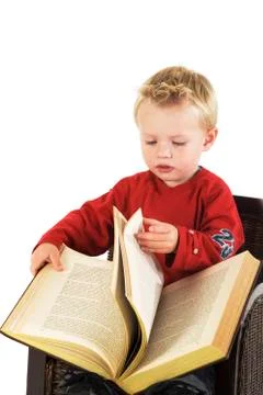 Child is reading Stock Photos