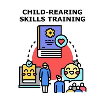 Child rearing skills training program for parents 스톡 일러스트
