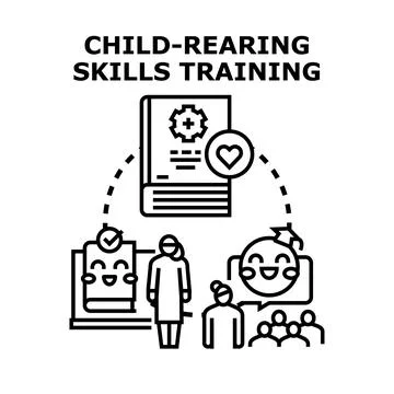 Child rearing skills training program for parents Stock Illustration