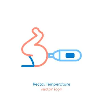 Child rectal temperature Stock Illustration