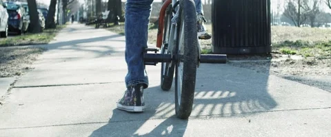 Child Riding Bicycle Stock Footage 133466690