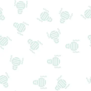 Child robot glyph vector seamless pattern Stock Illustration