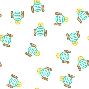 Child robot vector seamless pattern Stock Illustration