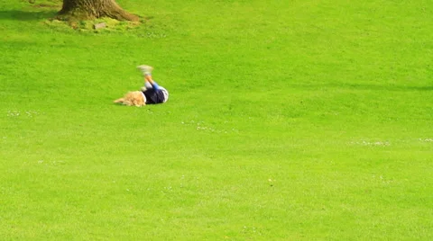 Child roll over grass Stock Footage 39489405