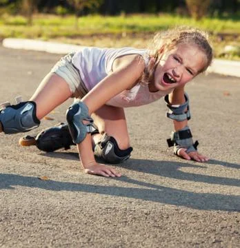 Child on roller skates Stock Photos
