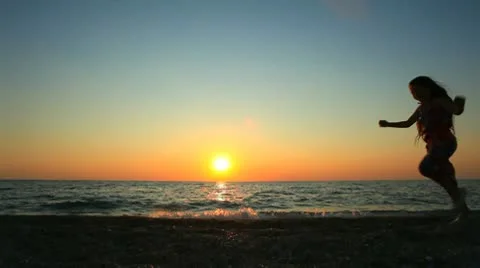 Child is running  HD Stock Footage 10704622