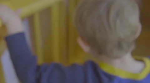 Child rushes down steps Stock Footage 66526845