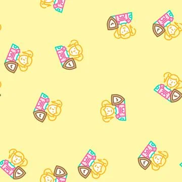Child safe vector seamless pattern Stockillustratie