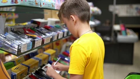 Child with school stationery Stock Footage 137262500