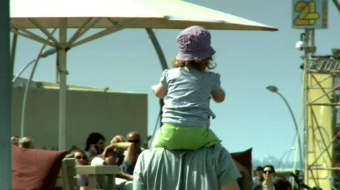 Child on sholders Stock Footage 462800