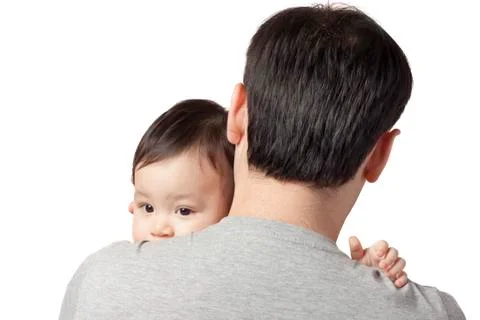 Child on the shoulder Stock Photos