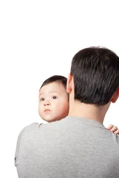 Child on the shoulder Foto stock