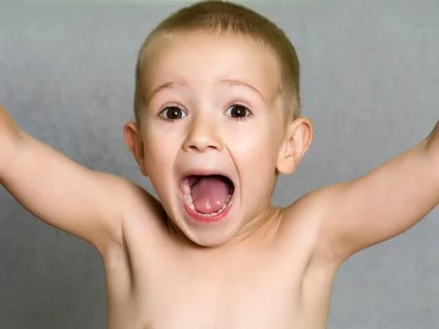 Child shouting Stock Photos