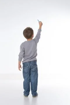 Child shown from behind Foto stock